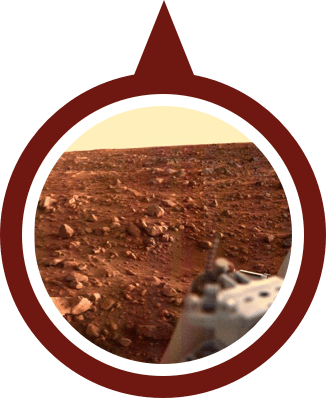 Mars is a terrestrial planet whose surface consists of minerals containing silicon and oxygen, metals, and other elements that typically make up rock. The surface is primarily composed of tholeiitic basalt, although parts are more silica-rich than typical basalt.